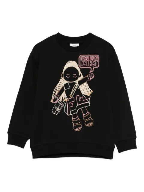Fendi Kids doll-print sweatshirt