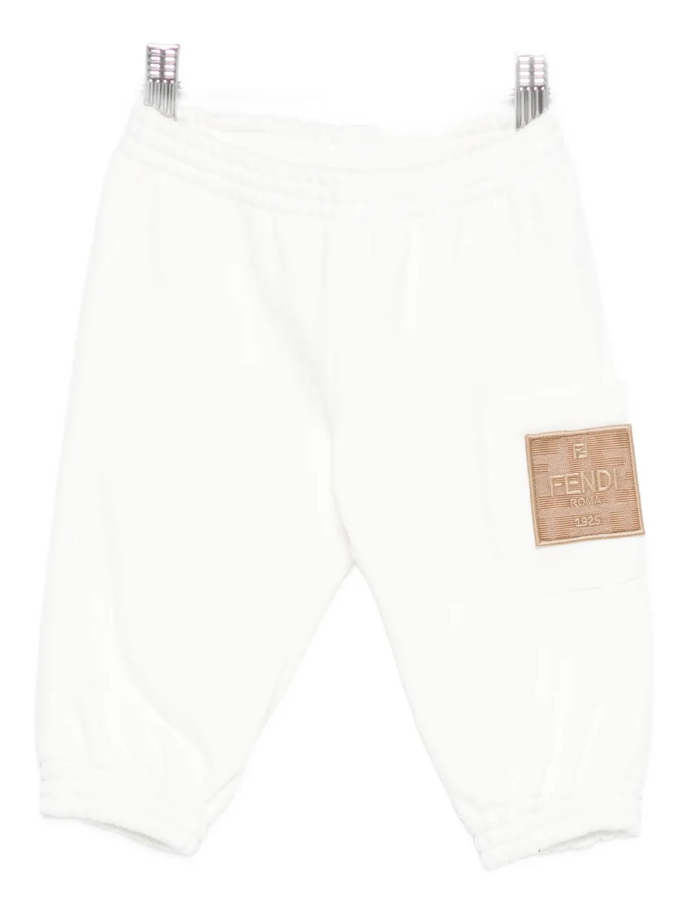 Fendi Logo-patch Track Pants In White