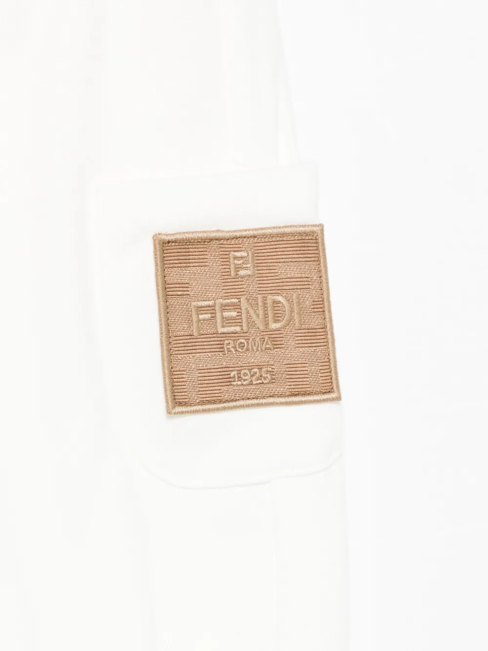Fendi Logo-patch Track Pants In White