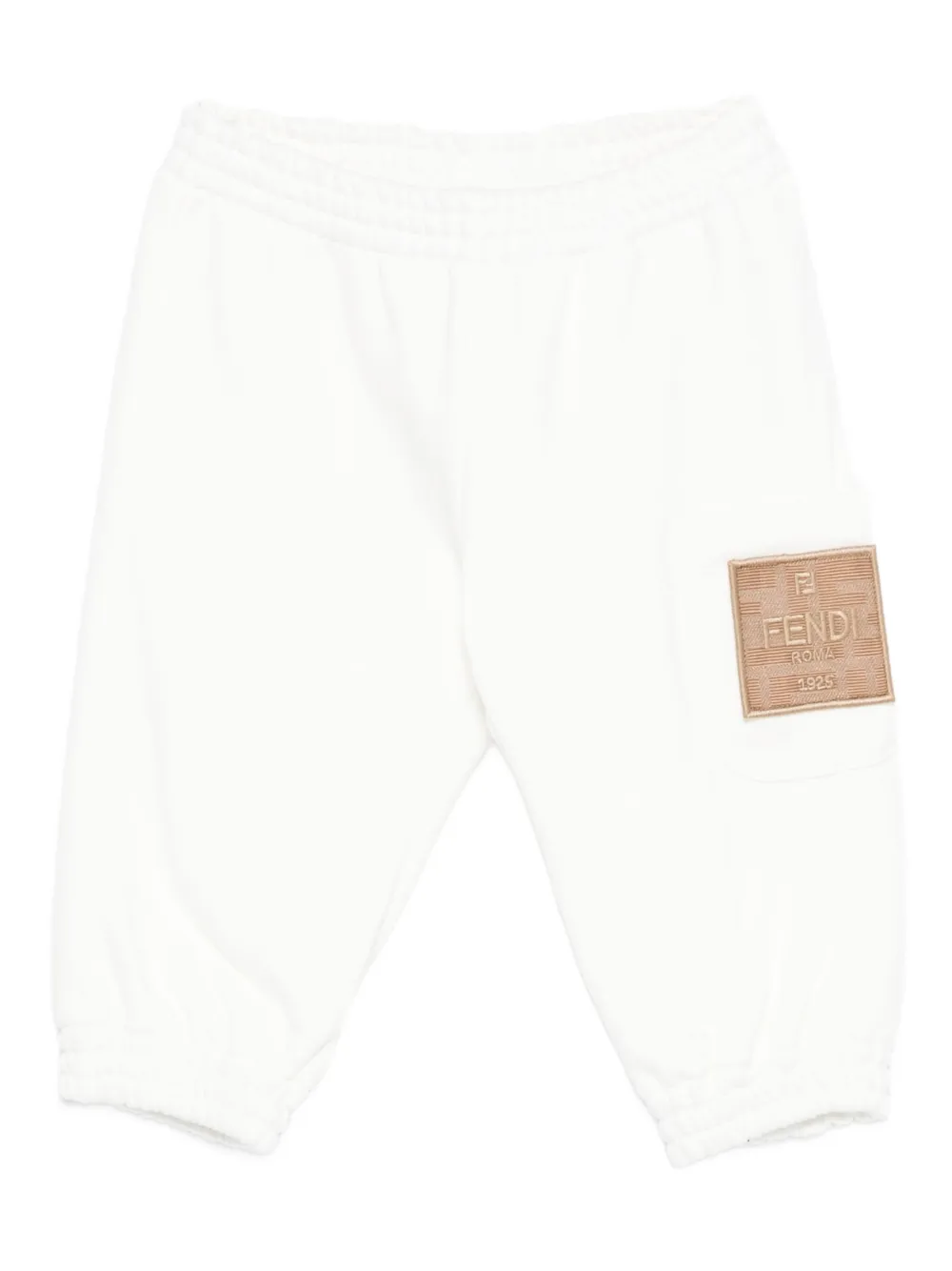 Fendi Kids logo-patch track pants | White | Image 1