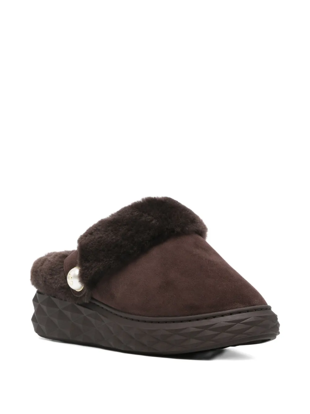 Jimmy Choo Diamond Maximoff Mules In Brown