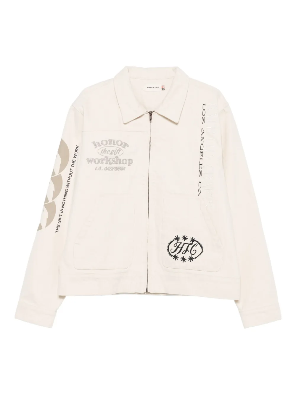 Honor The Gift zip-up graphic-print jacket | Neutrals | Image 1