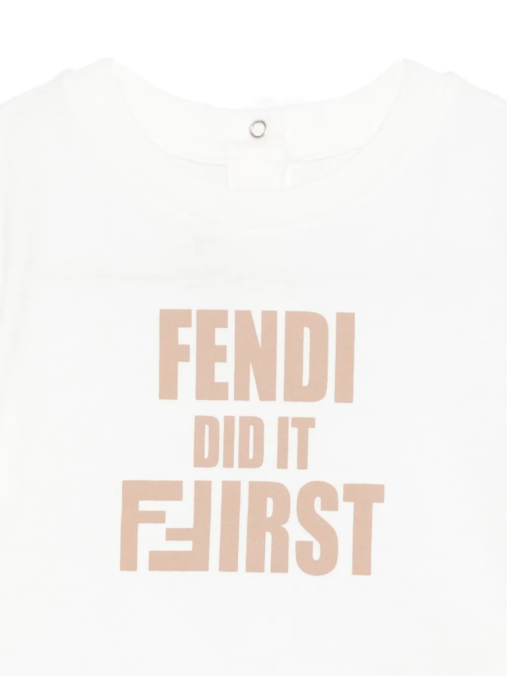 Fendi Kids T-shirt met logoprint Wit