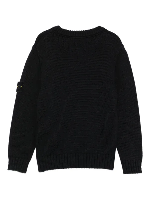 Stone Island Junior ロゴパッチ セーター | ブラック | FARFETCH JP
