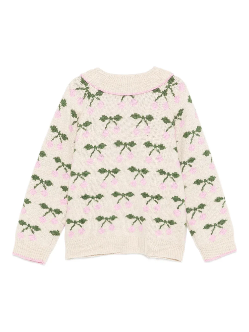 Konges Sløjd cherry-intarsia collared cardigan | Girls Cardigans | Image 2