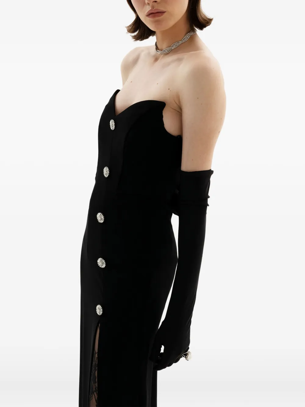 MOOS STUDIO La Furia Negra maxi-jurk Zwart