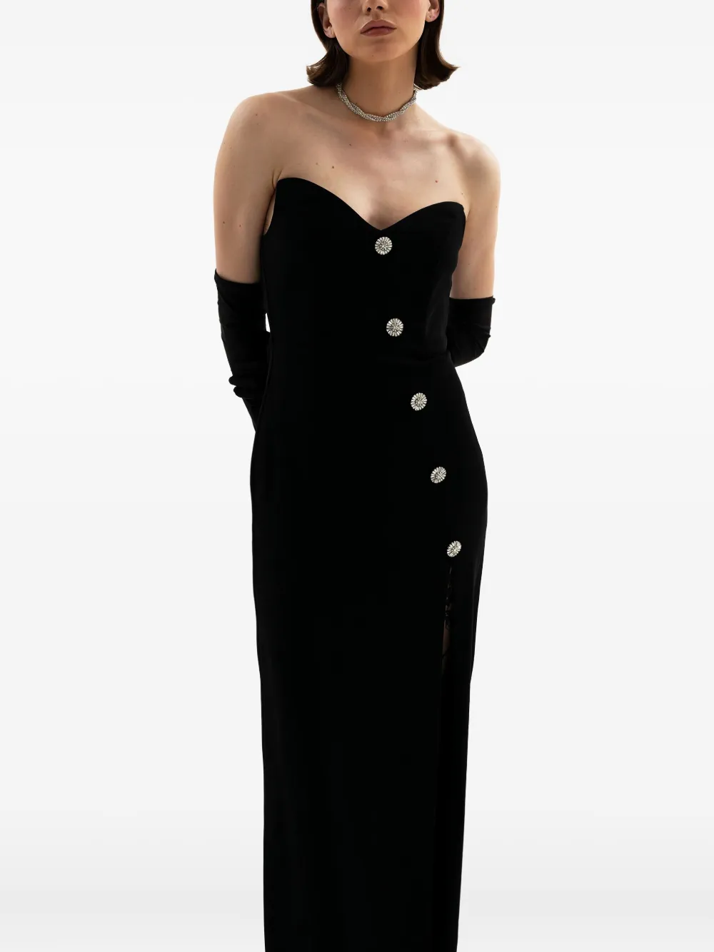 MOOS STUDIO La Furia Negra maxi-jurk Zwart