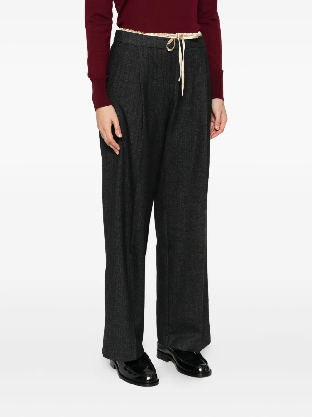 Bellerose Drawstring-waist Trousers In Gray