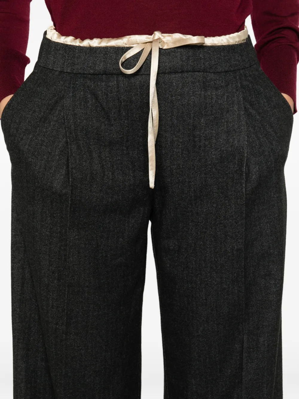 Bellerose Broek met trekkoordtaille Grijs