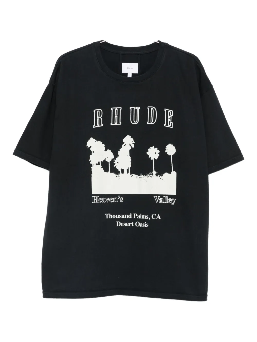 RHUDE graphic-print T-shirt | Black | Image 1