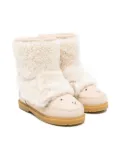 Donsje sheep-detail fur boots - White