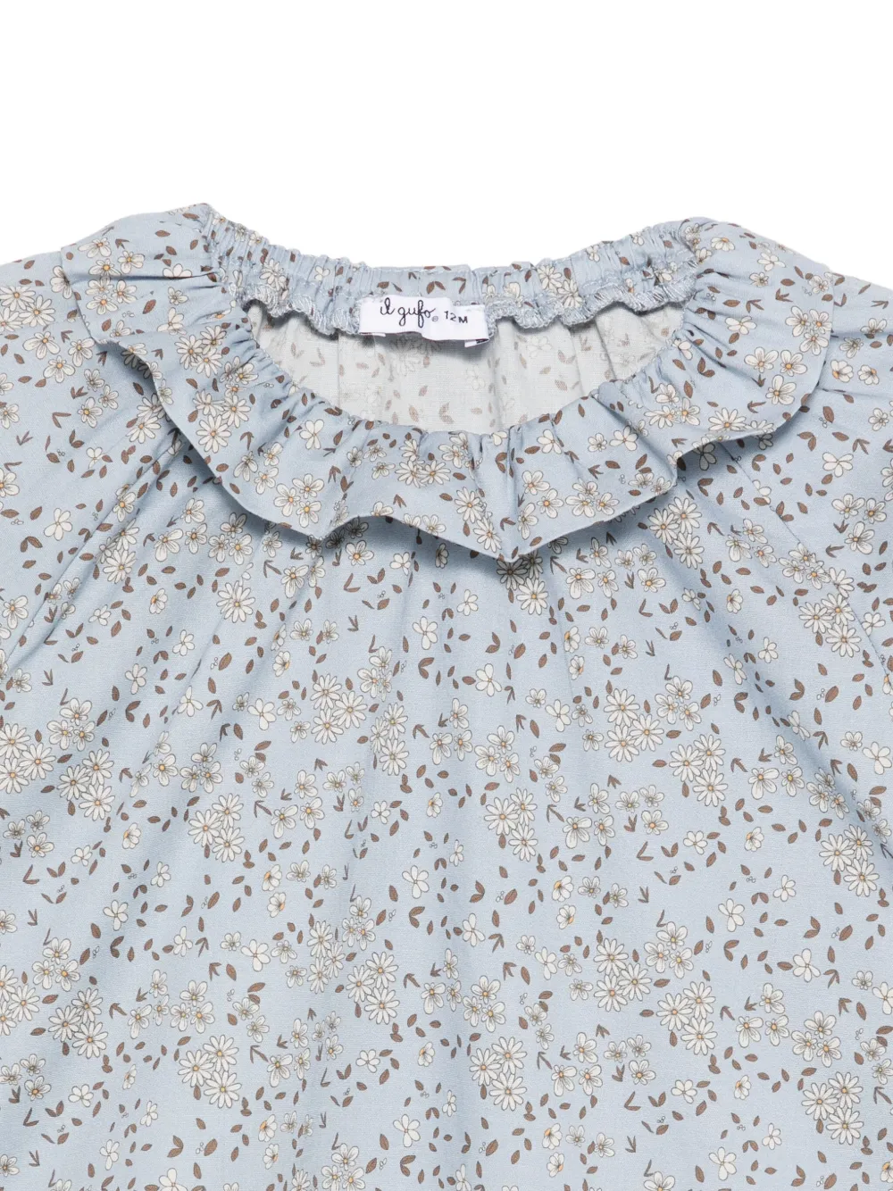 Il Gufo Shirt met bloemenprint Blauw