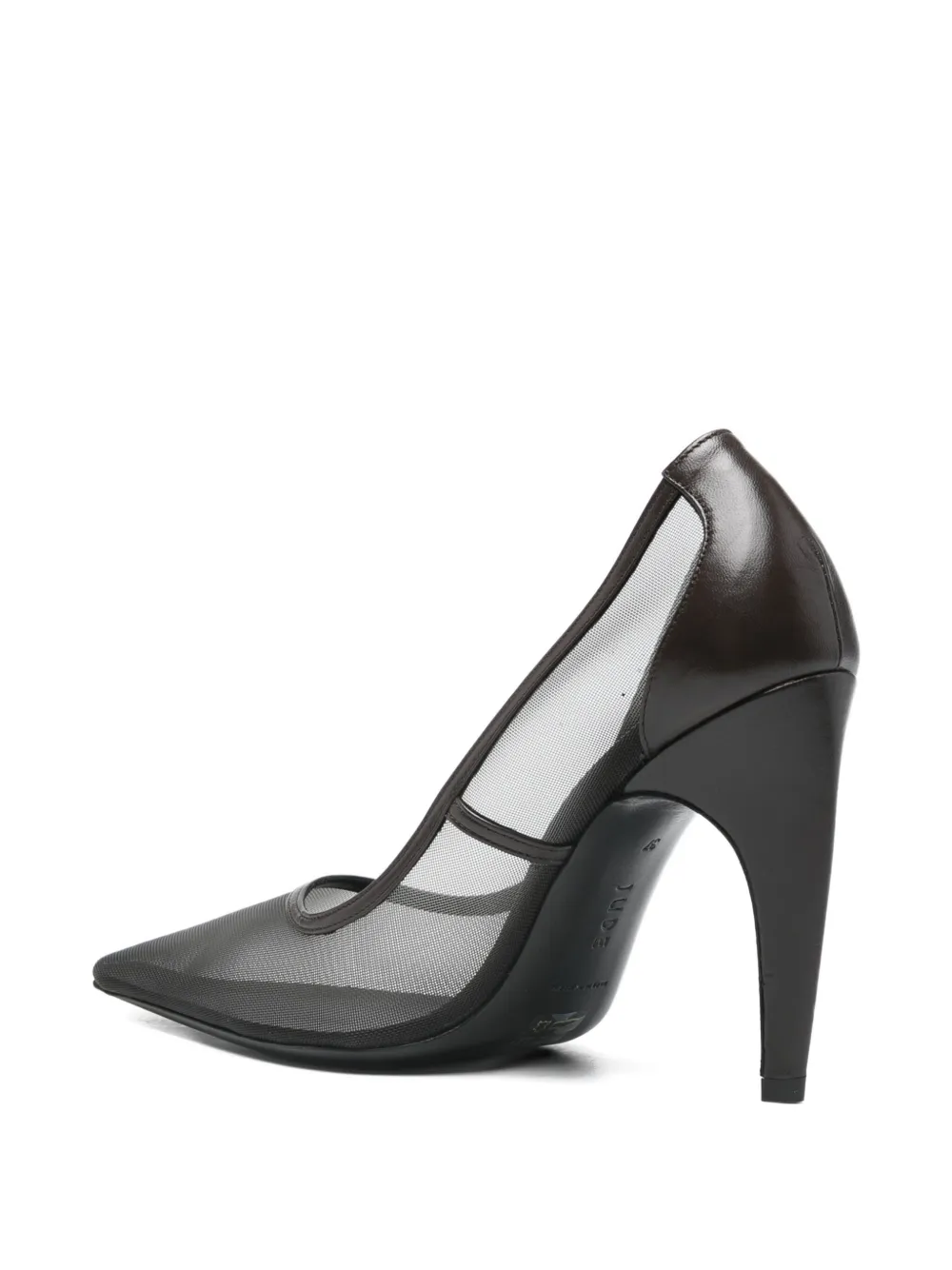 Jude Pointed-toe Mesh Pumps In Gray