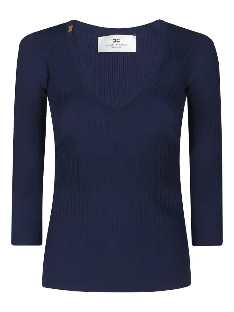 Elisabetta Franchi ribbed v-neck sweater 
