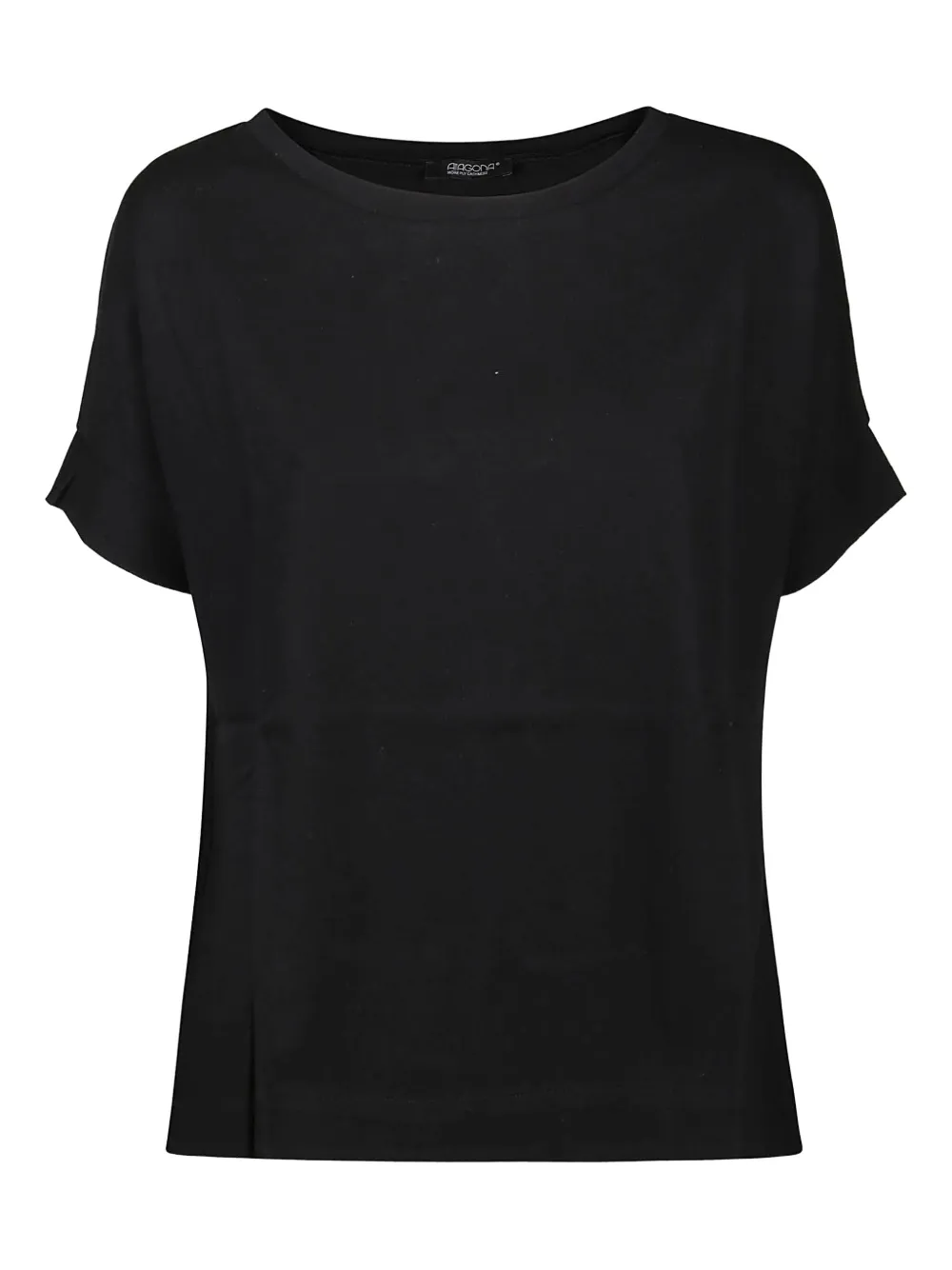 Aragona Rolled-sleeve Cotton T-shirt In Black