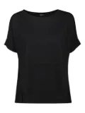 Aragona rolled-sleeve cotton T-shirt - Black