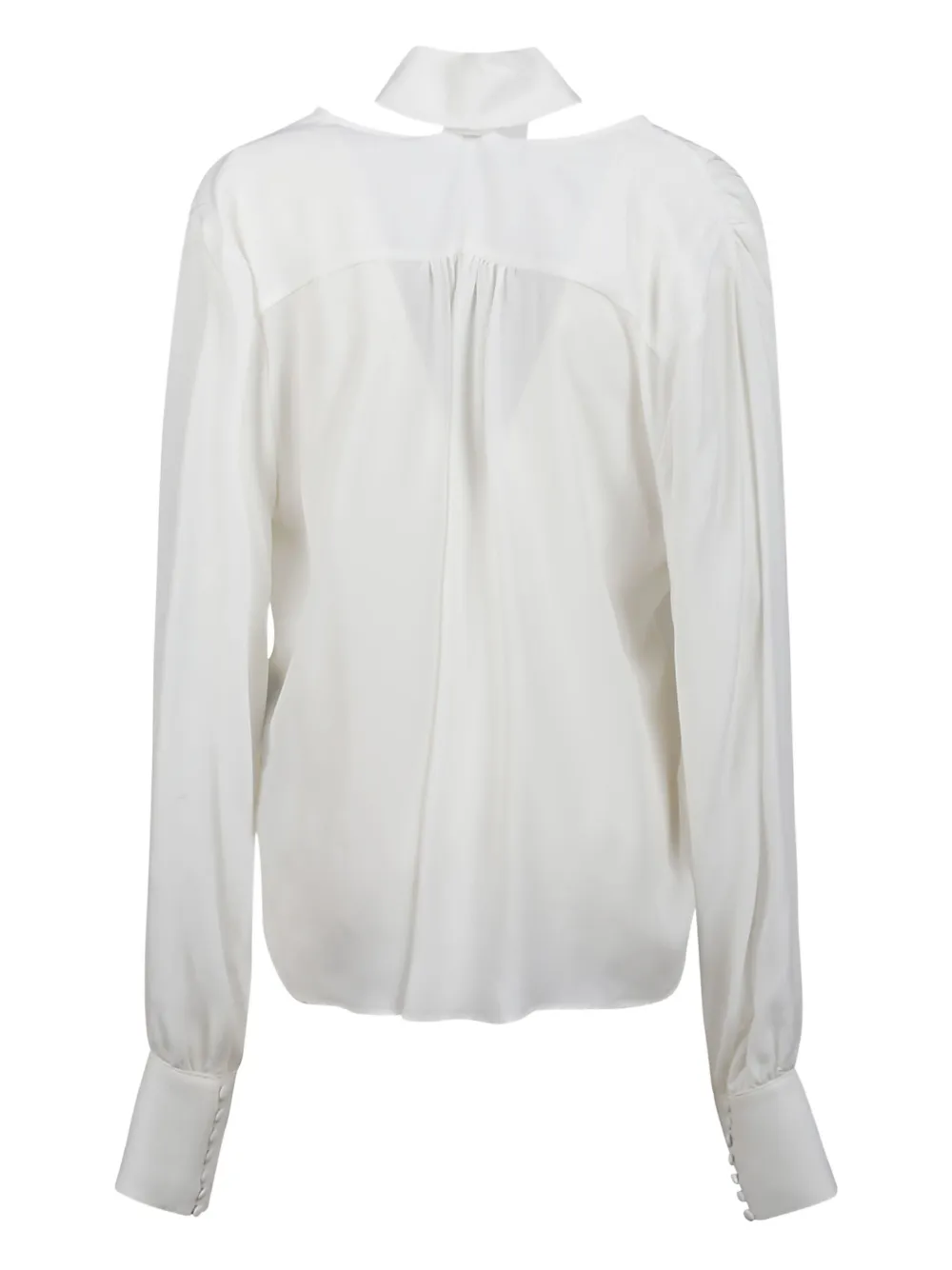 Federica Tosi Blouse met gestrikte hals - Wit