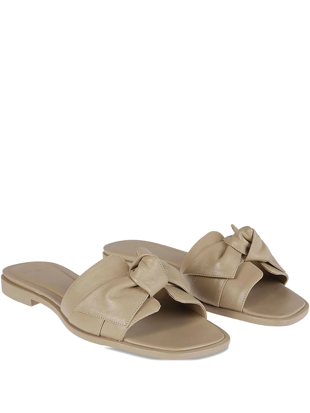 Alexandre Birman Maxi Clarita bow-detail leather sandals Neutrals