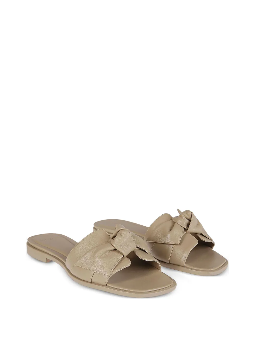 Alexandre Birman Maxi Clarita leren sandalen met strikdetail Beige
