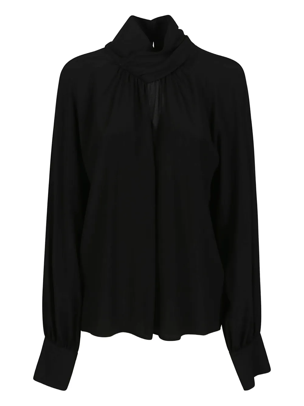 Federica Tosi high-neck balloon-sleeve blouse | Black | Image 1