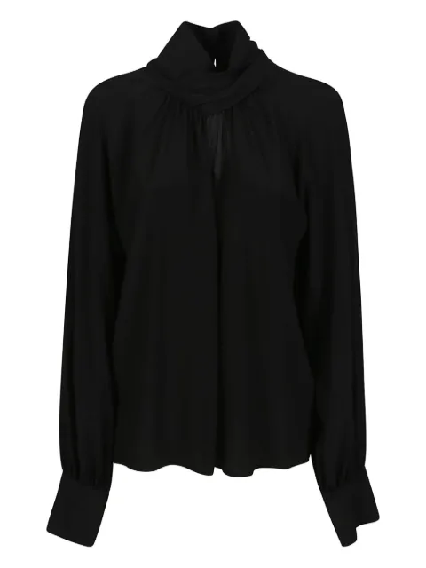 Federica Tosi high-neck balloon-sleeve blouse