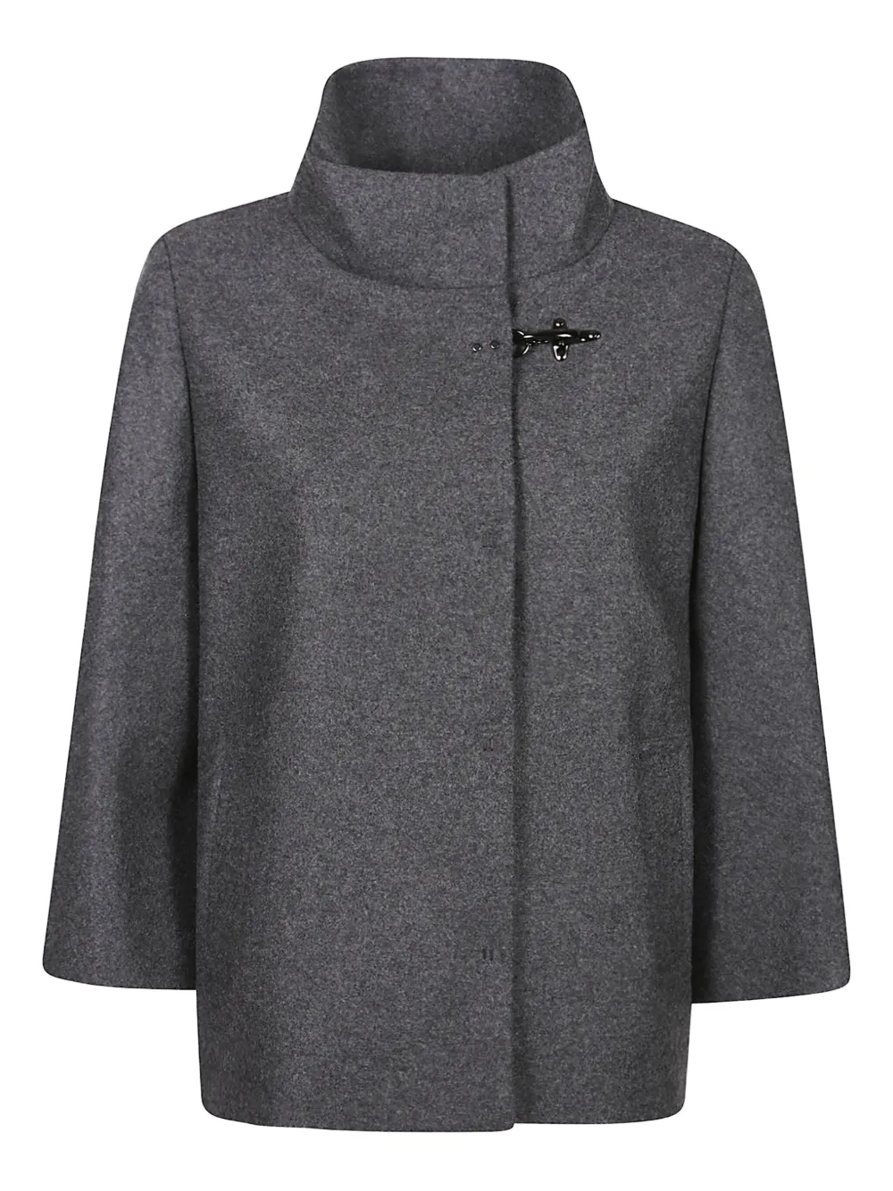 Fay high-neck toggle-fastening jacket | Grey | Image 1