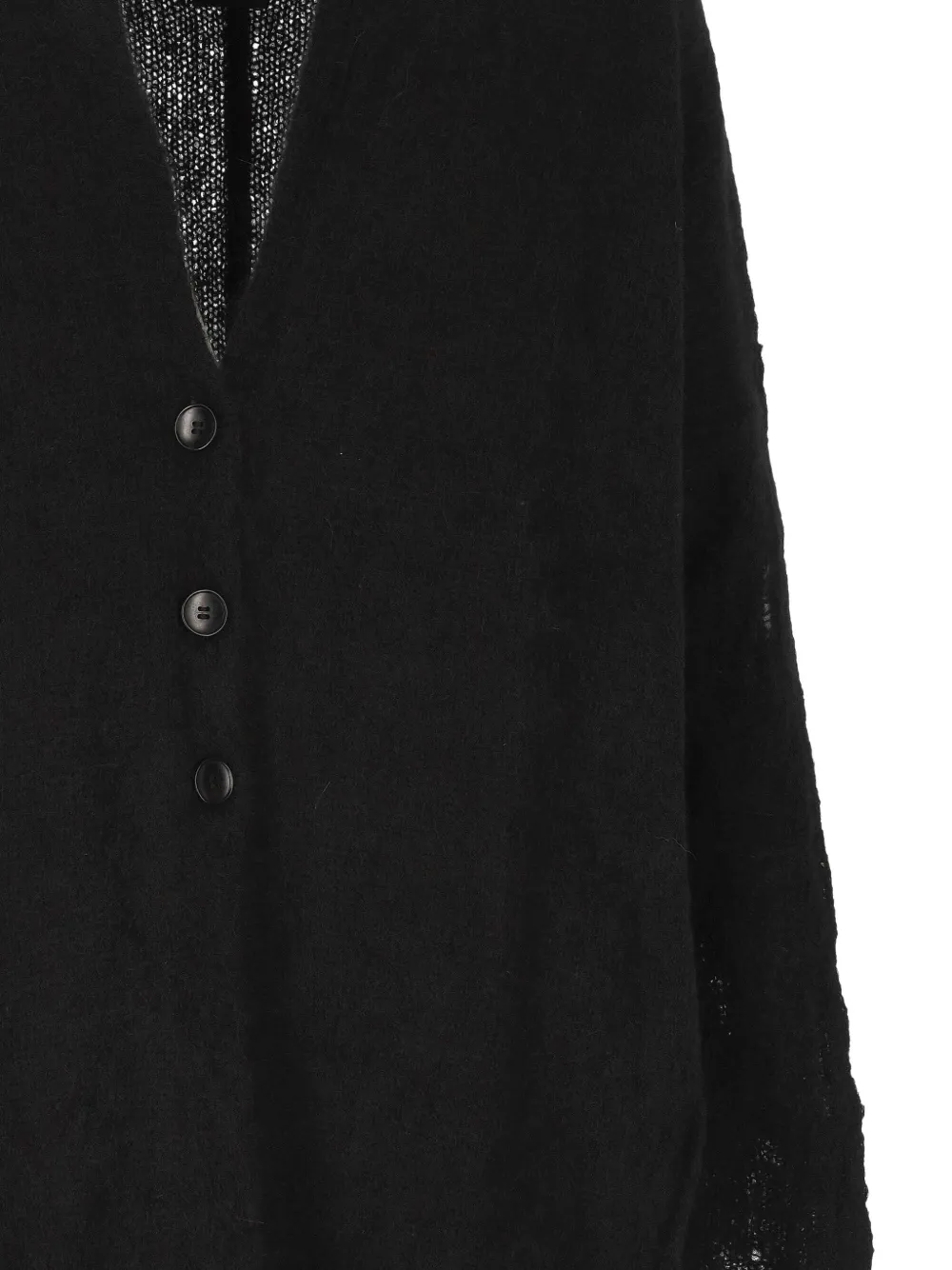 Thom Krom Vest van alpacablend met knopen Zwart