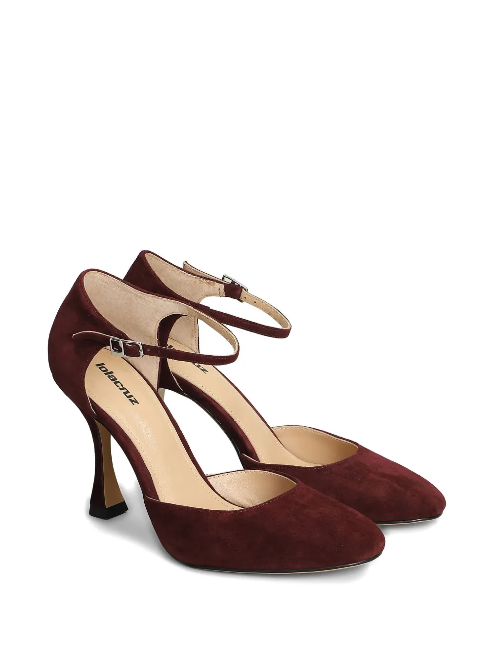 Lola Cruz Elane pumps met enkelbandje Rood