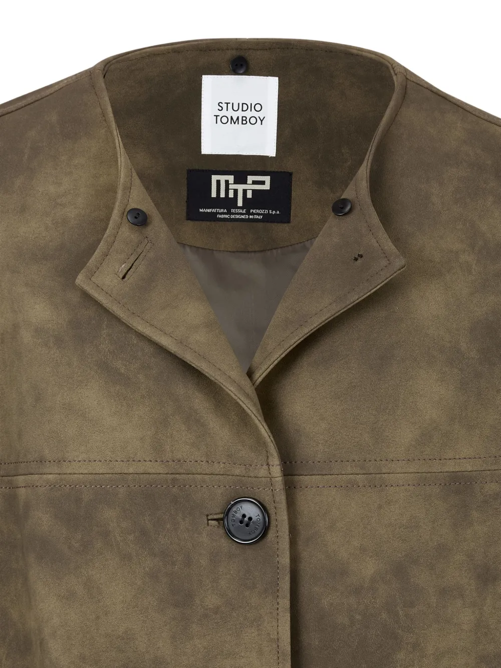 Studio Tomboy Faux-suede Jacket In Brown
