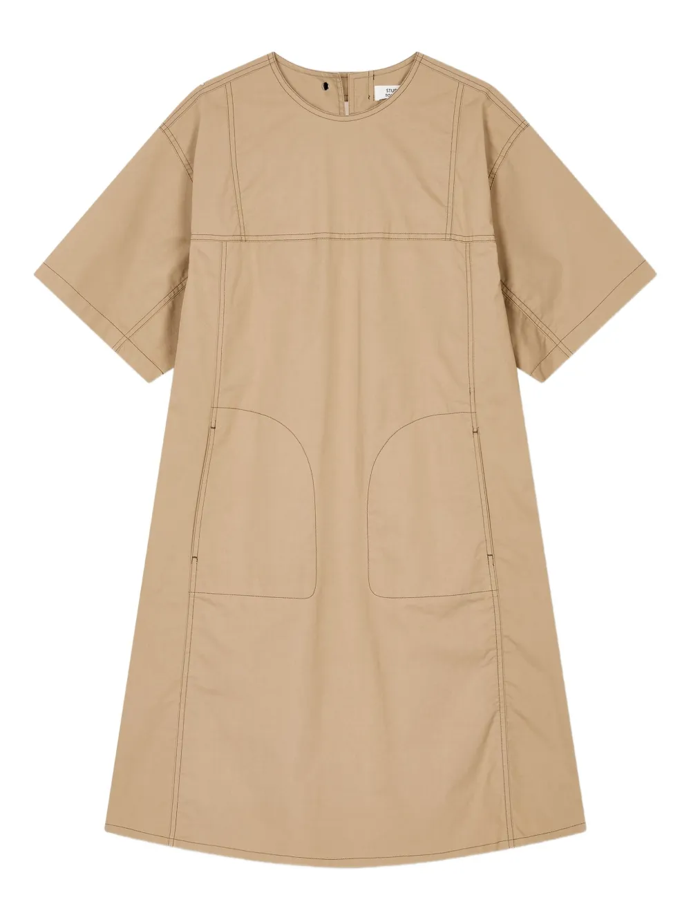 STUDIO TOMBOY contrast-stitch tunic dress | Neutrals | Image 1