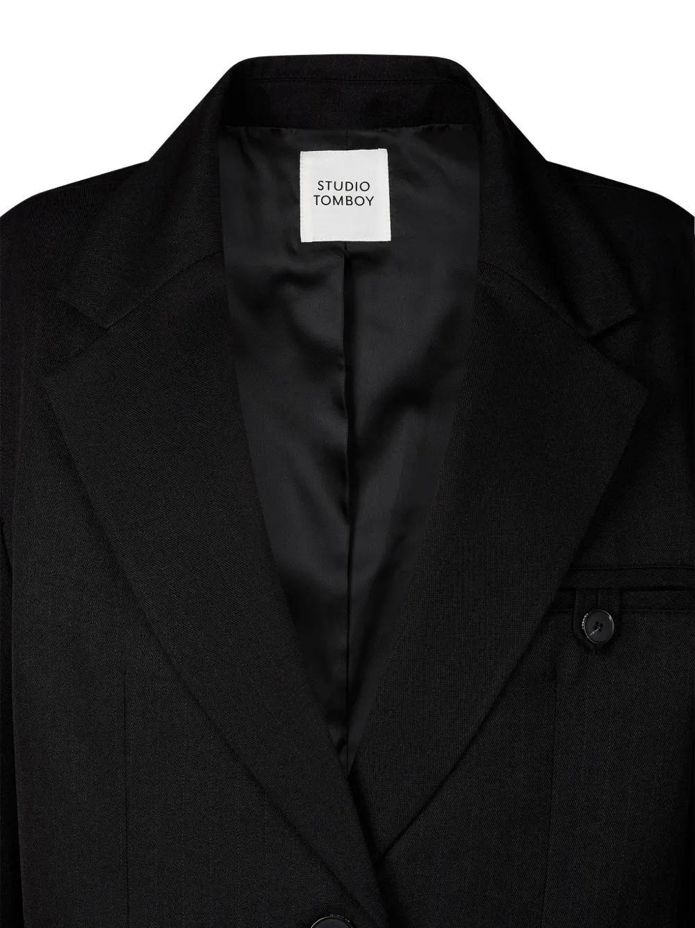 STUDIO TOMBOY Blazer met enkele rij knopen Zwart