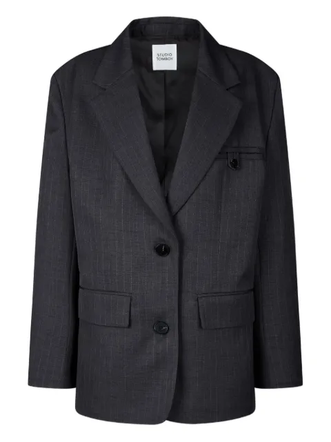 STUDIO TOMBOY blazer con botones y rayas diplomáticas estampadas