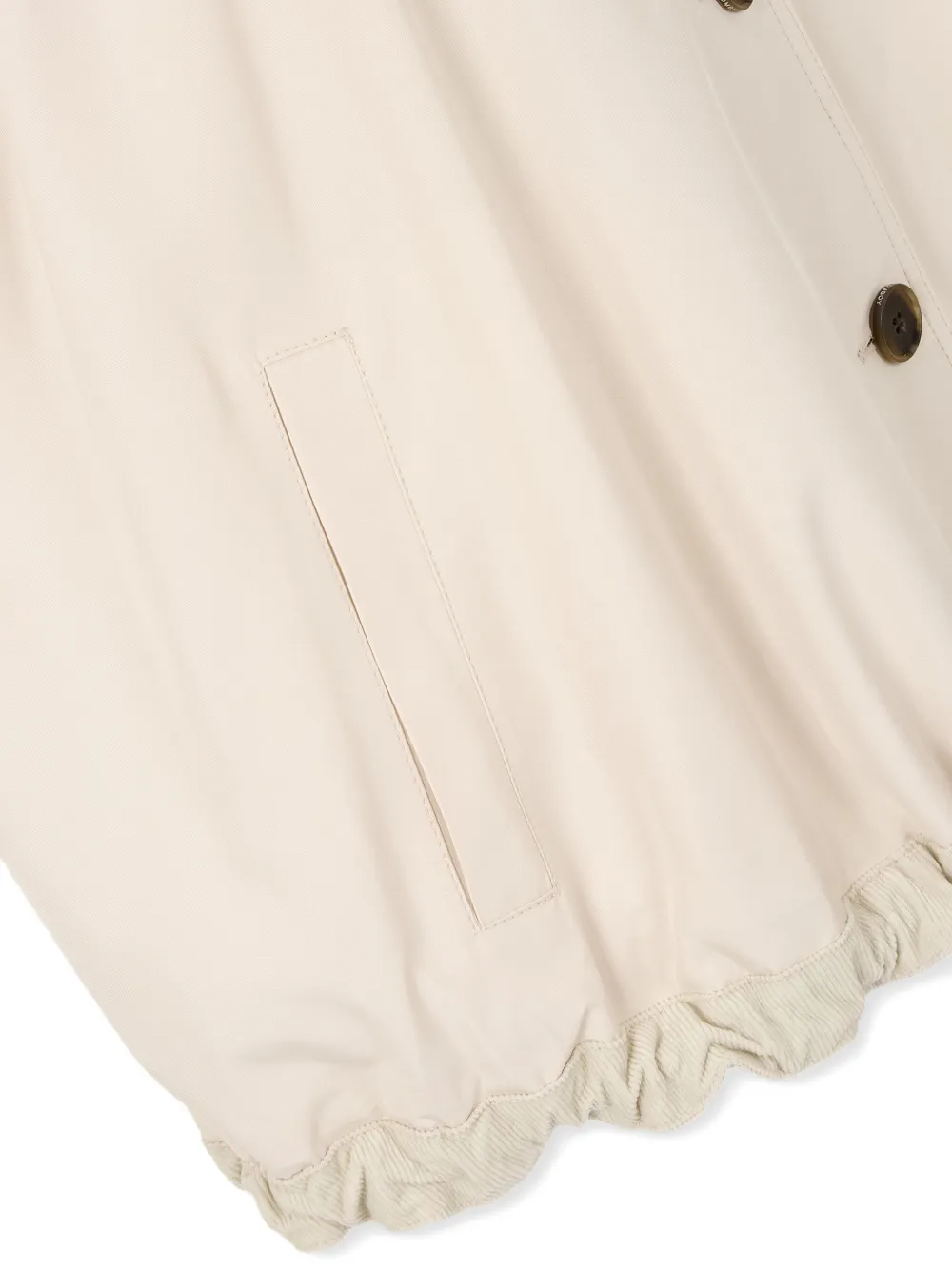 Studio Tomboy Corduroy-collar Bomber Jacket In Neutral