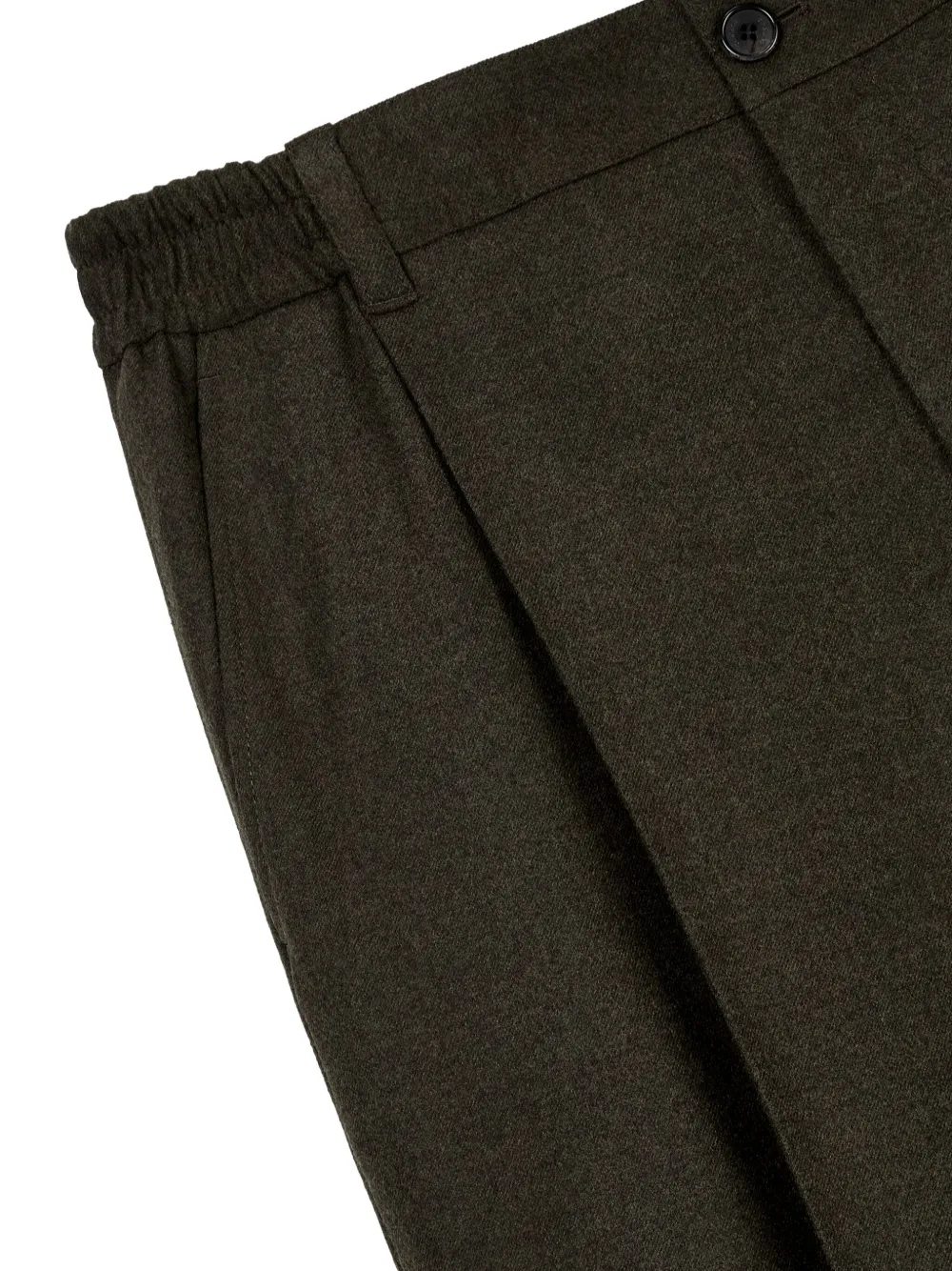 TOMBOY Plooibroek met knoopsluiting Bruin