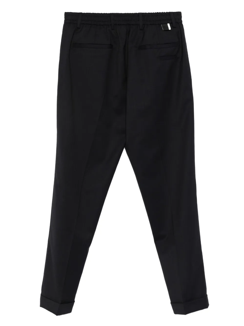 Low Brand D-ring pleated trousers - Zwart