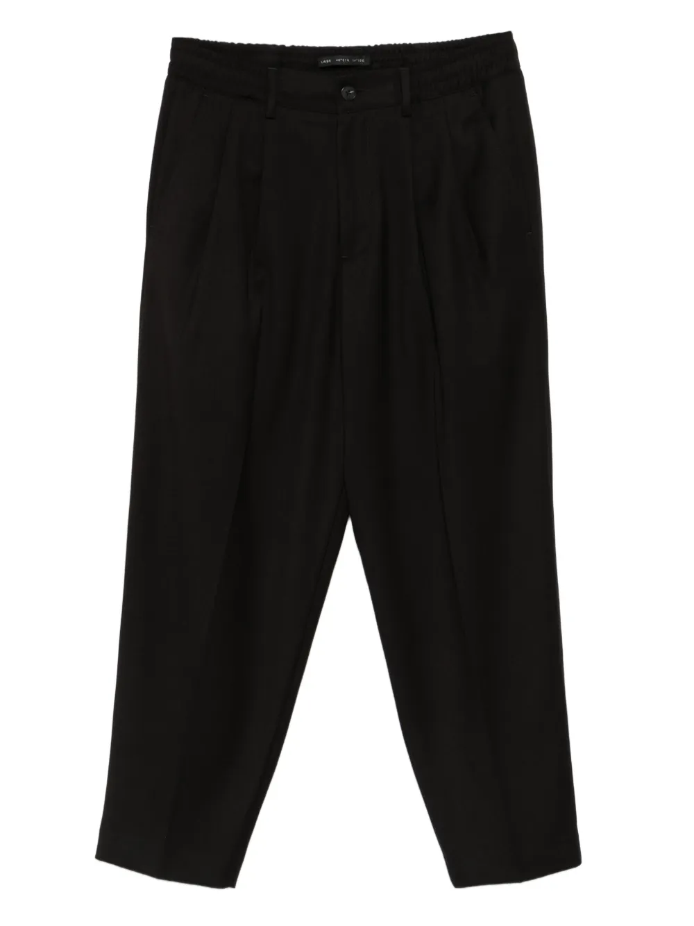 Low Brand プリーツ ワイドパンツ - ブラック