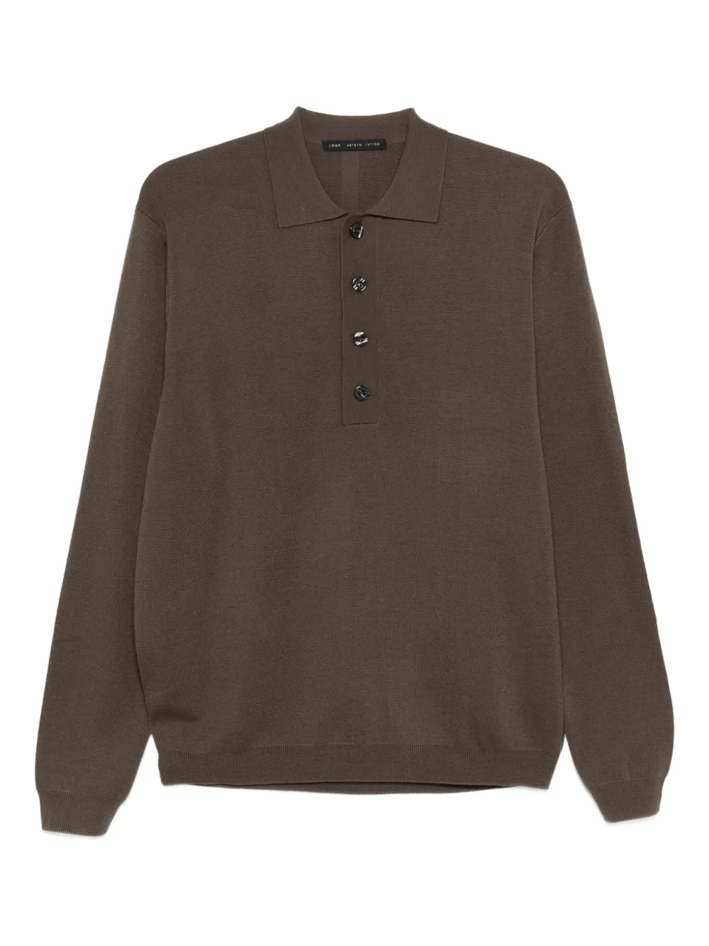 Low+Brand+polo+en+maille+fine+-+Marron