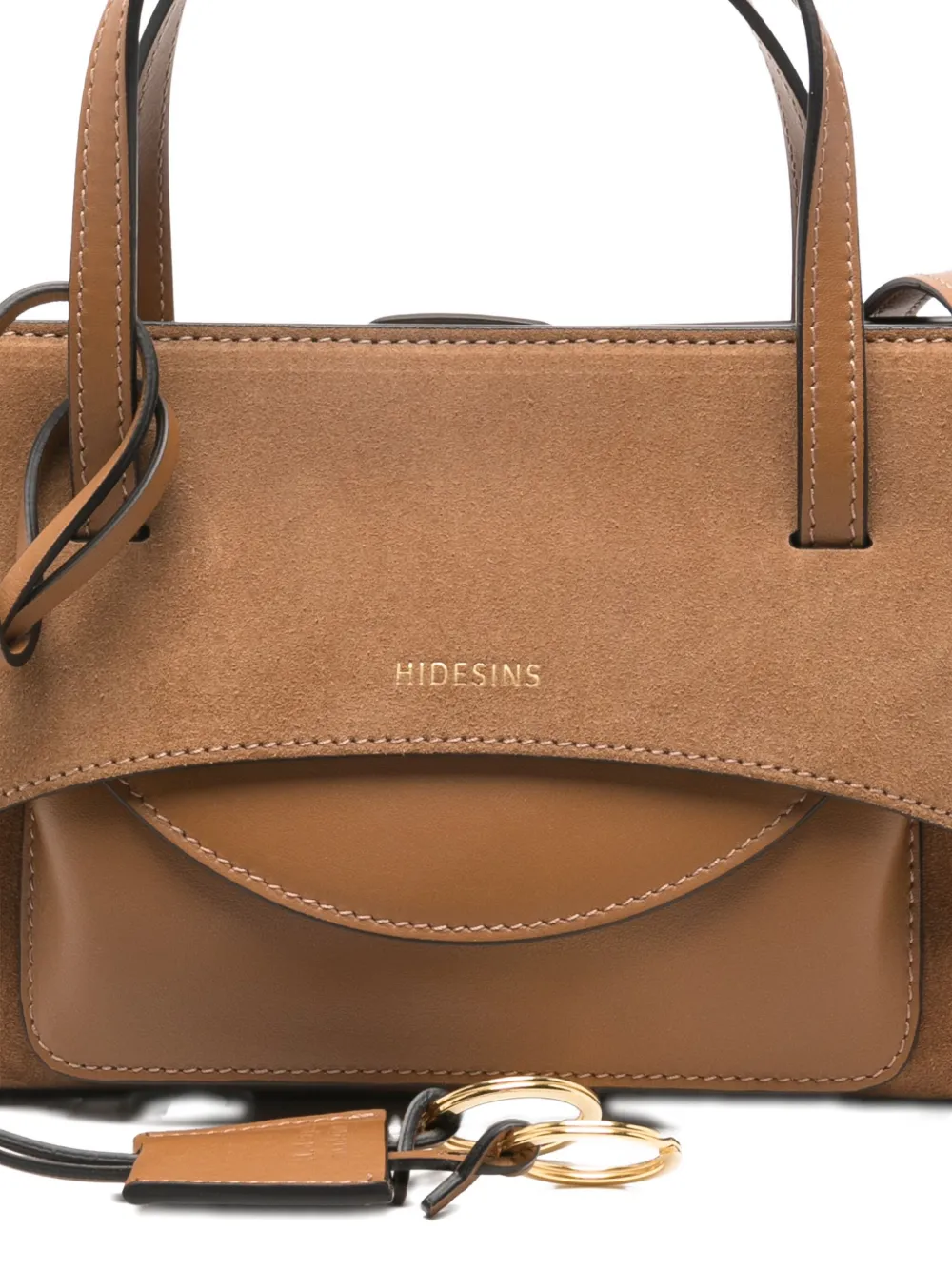 Hidesins Suede Panelled Tote Bag In Brown