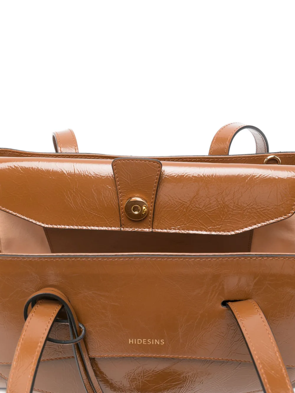 Hidesins Flap-top Tote Bag In Brown