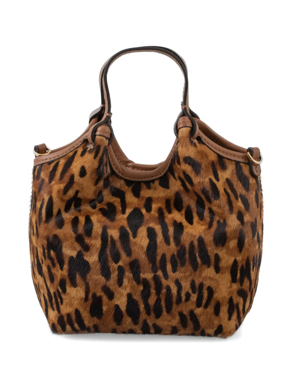 GIANNI CHIARINI Dua leopard-print tote bag - Bruin