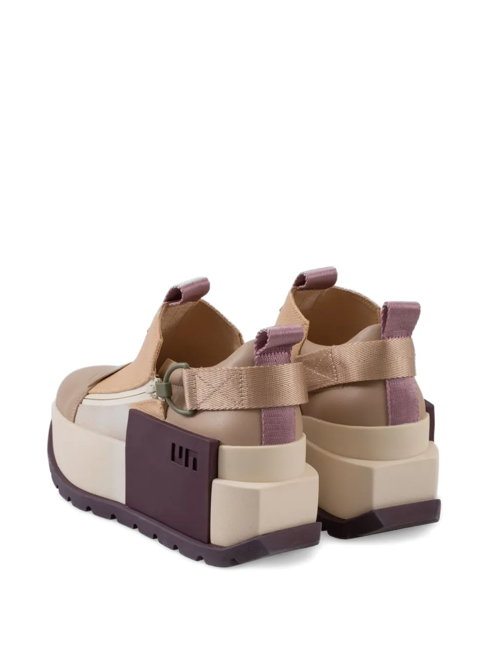United Nude Roko Zar sneakers met plateauzool en rits Beige