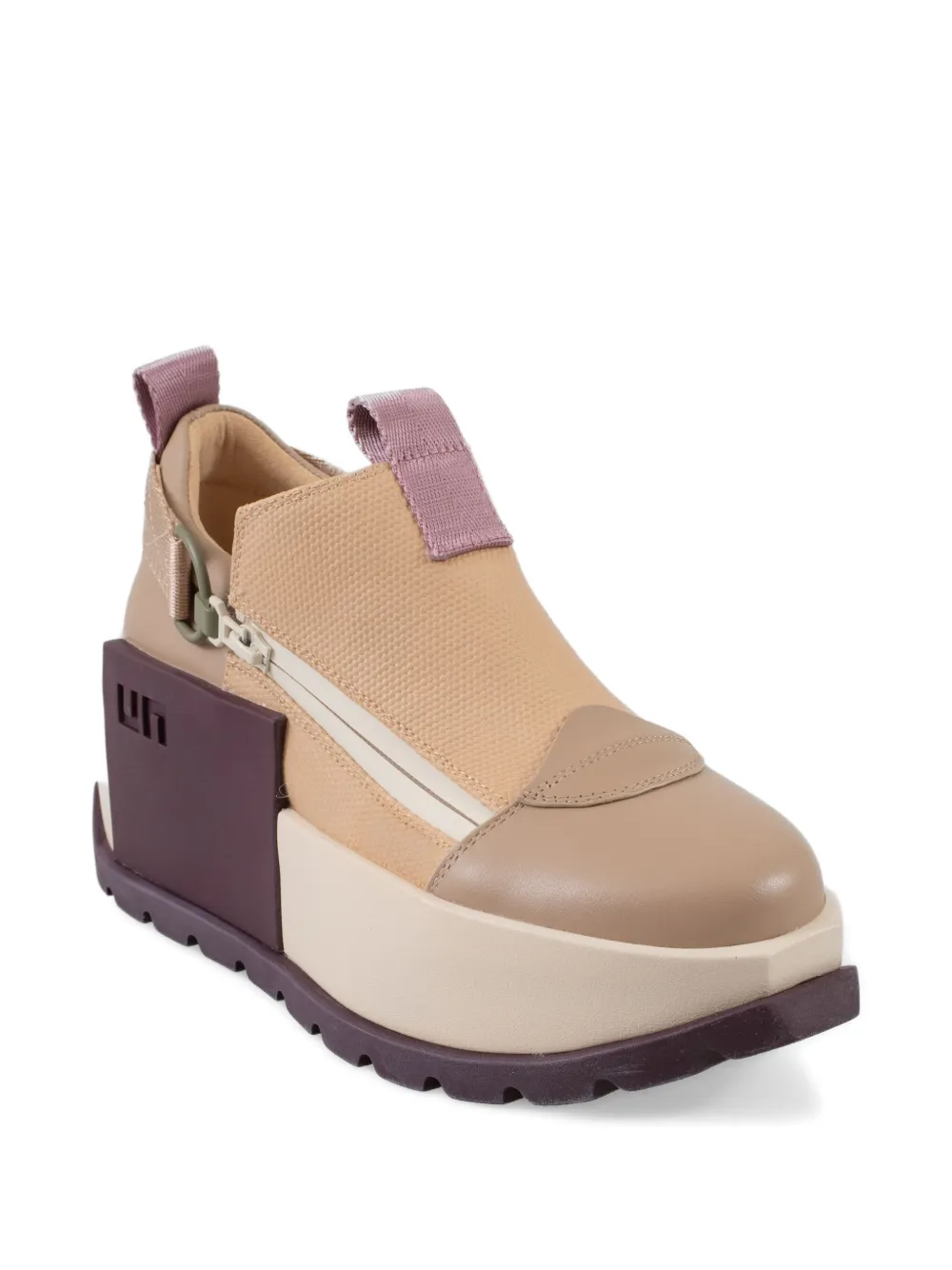 United Nude Roko Zar sneakers met plateauzool en rits - Beige