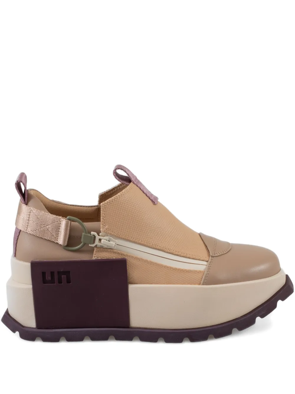 United Nude Roko Zar sneakers met plateauzool en rits Beige