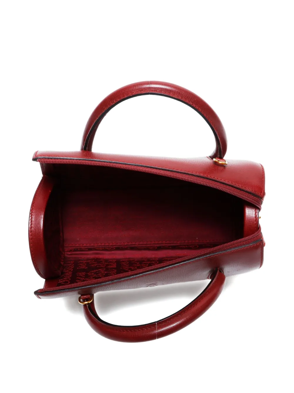 Pre-owned Cartier 2000-2020s Leather Two-way Handbag In Red