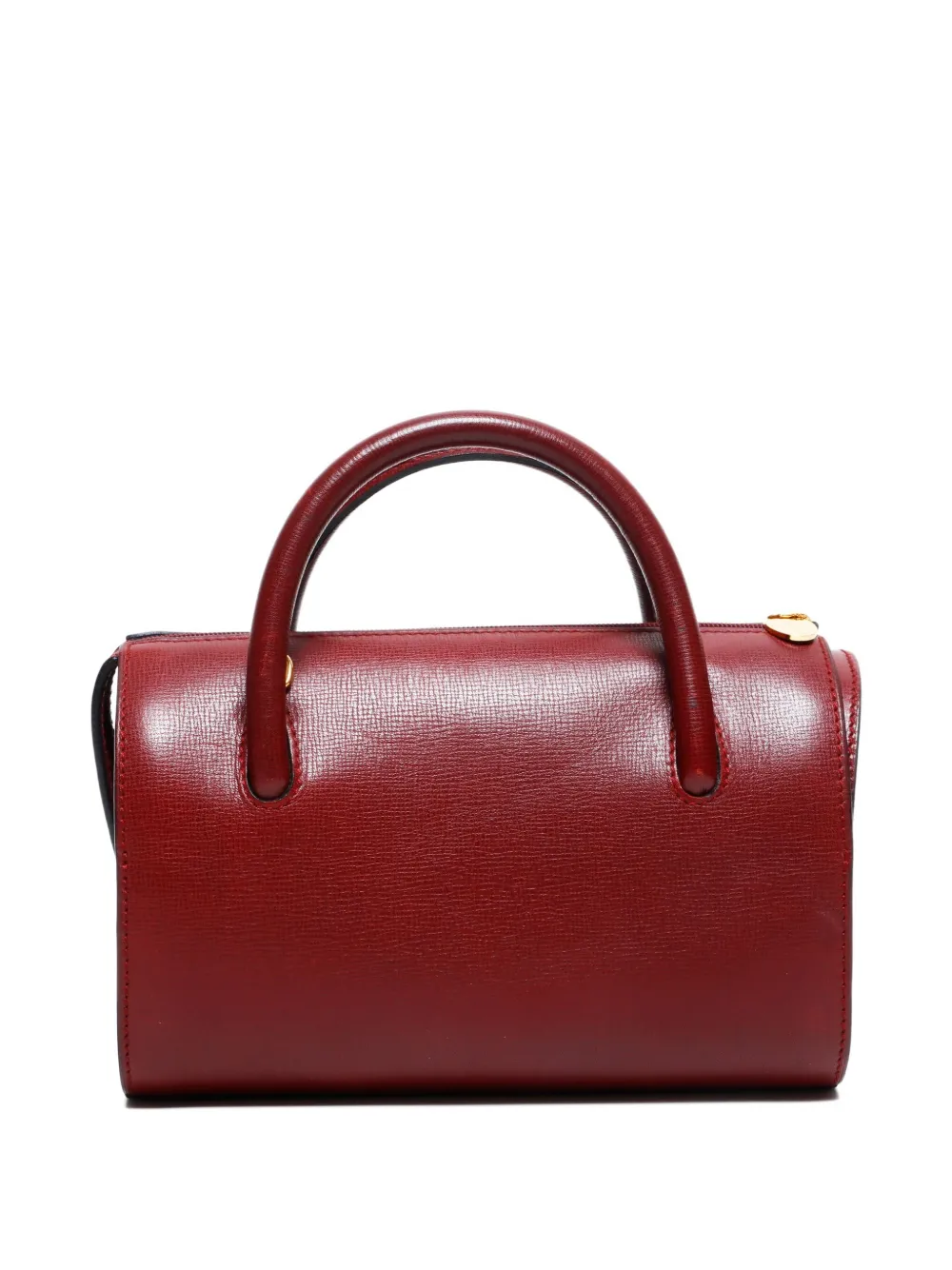Pre-owned Cartier 2000-2020s Leather Two-way Handbag In Red