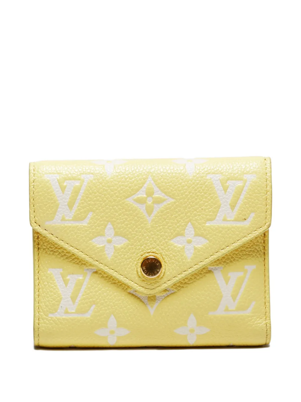 Pre-owned Louis Vuitton 2020s Victorine Wallet In Yellow