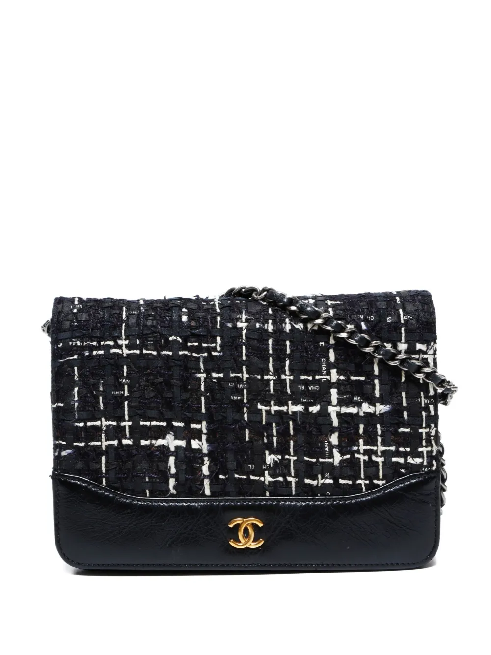 CHANEL Pre-Owned 2018 ツイード ショルダーバッグ - ブラック CHANEL Pre-Owned 2018 ツイード ショルダーバッグ - ブラック