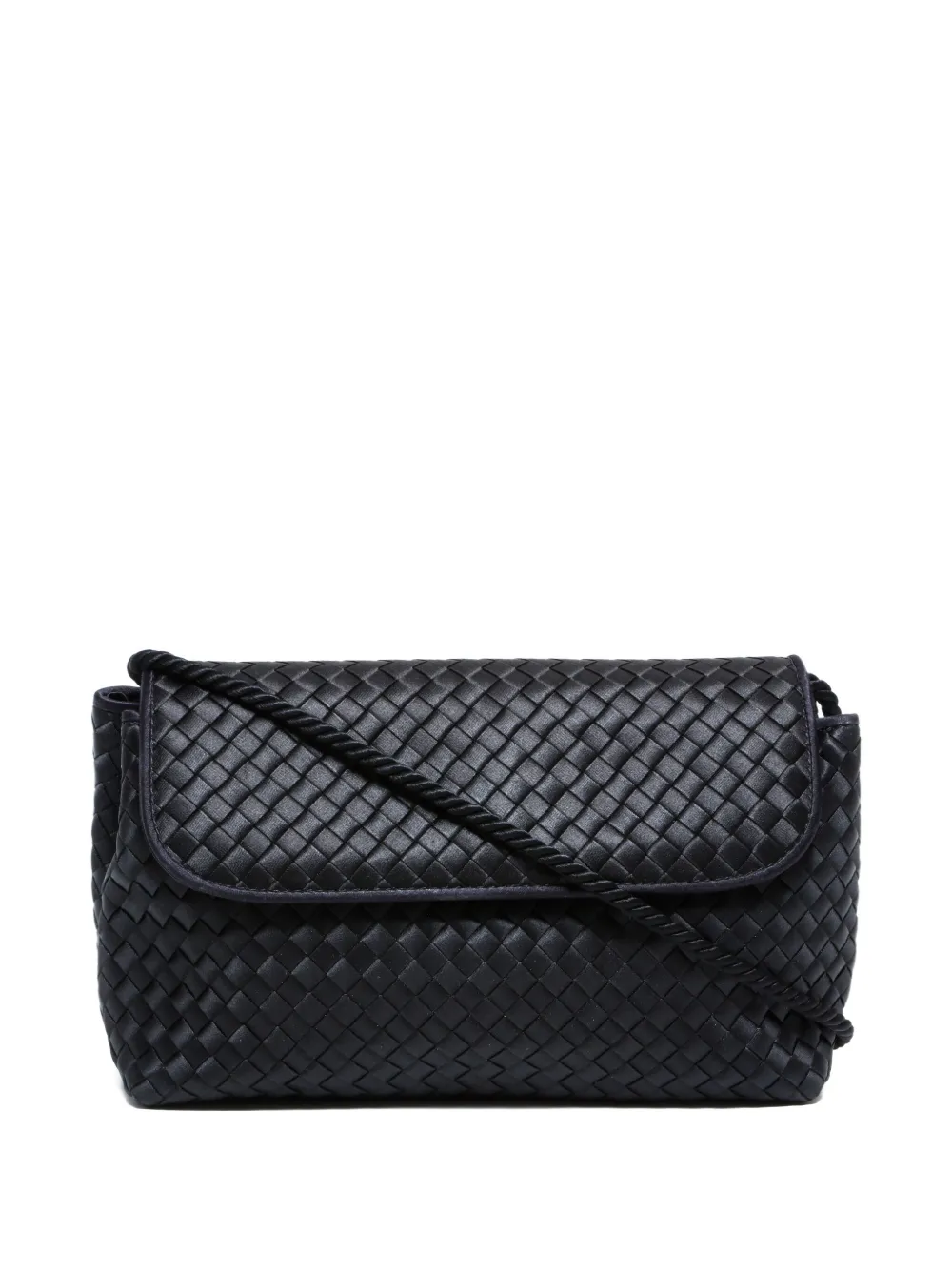 Bottega Veneta Pre-Owned 1990-2000s Intrecciato satin shoulder bag | Black | Image 1