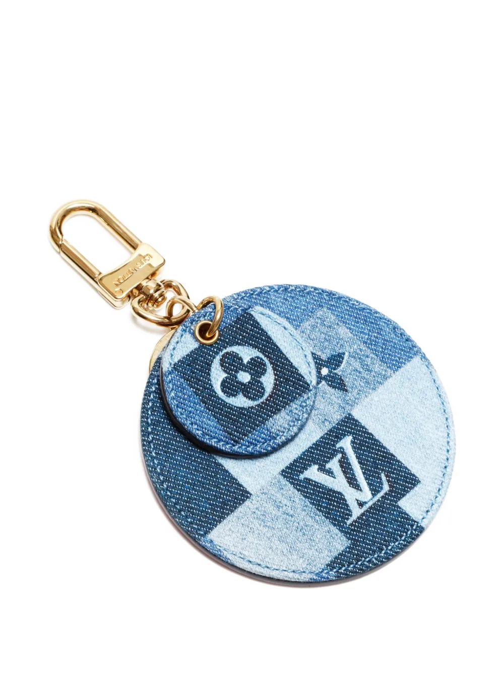 Pre-owned Louis Vuitton 2019 Denim Keychain In Blue