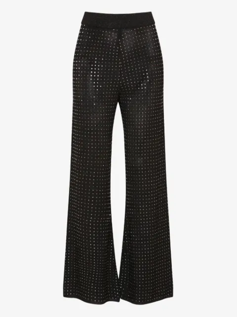 Izaak Azanei crystal-embellished flared trousers
